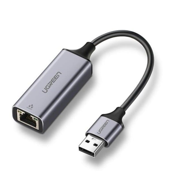 ADAPTOR RETEA Ugreen, "CM209" extern, USB 3.0(T) la port Gigabit RJ-45, negru "50922" (timbru verde 0.18 lei)  - 6957303859221
