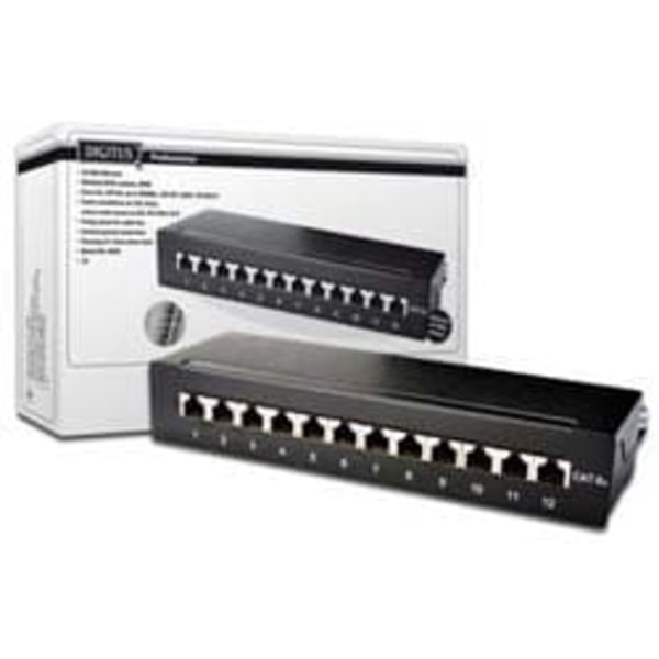 Digitus Desktop CAT 6A, Class EA patch panel, shielded, black Sort
