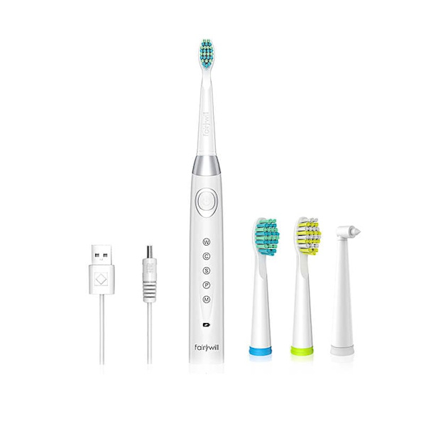 Sonic toothbrush with head set FairyWill 508 (White)