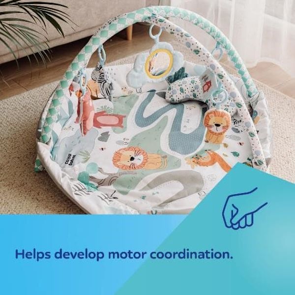 CANPOL BABIES Educational play mat with playpen for children 0+ mėn.,  SAFARI, 81/100