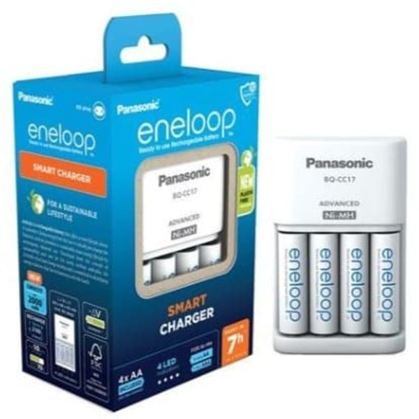 Eneloop ładowarka advenced BQCC17 + 4 akumulatory AA 2000 mAh Hvid