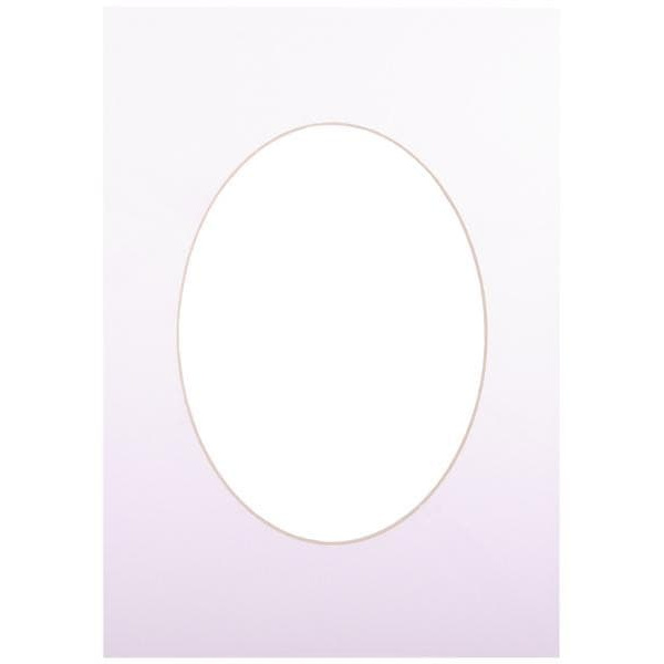 Passepartout 15x21, ultra white oval