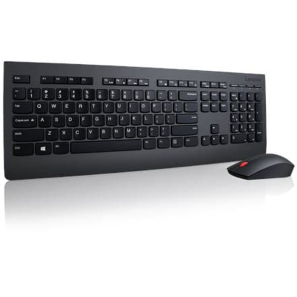 Lenovo | Professional | Professional Wireless Keyboard and Mouse Combo - US English with Euro symbol | Keyboard and Mouse Set | Wireless | Mouse inclu musta