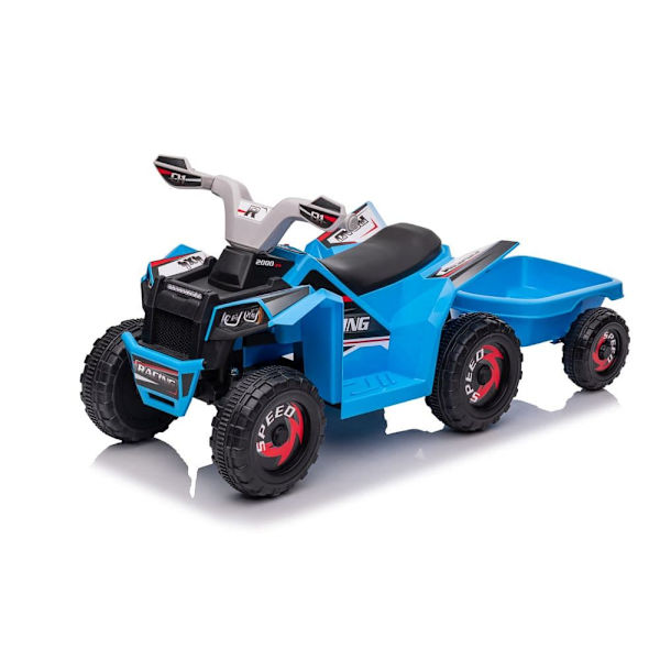 XMX630T Blue Battery Quad Bike With Trailer