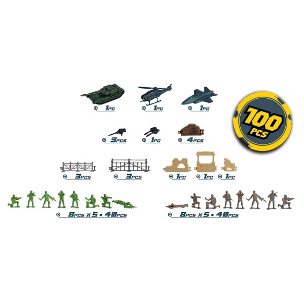 CHAP MEI playset Soldier Force Bucket, 100 pcs., 545032