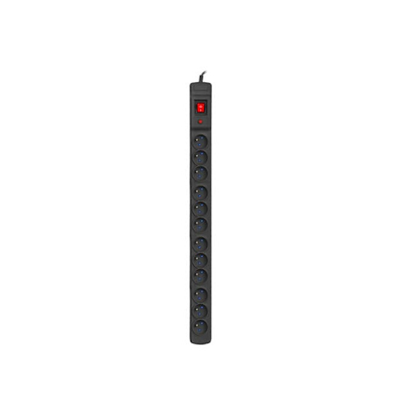 RACK POWER STRIP 19" ARMAC MULTI M12/10A 1.5M 12X 230V PL VERTICAL MOUNTING BLACK