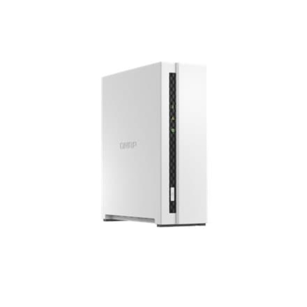 QNAP | 1-Bay ARM | TS-133 | Up to 1 SATA 6Gb/s, 3Gb/s | ARM 4-core | Cortex-A55 | Processor frequency 1.8 GHz | 2 GB | N/A Valkoinen