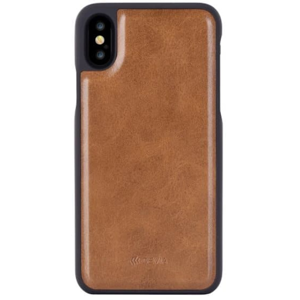 Devia Magic 2 in 1 High Quality Leather Book Case For Apple iPhone X / XS Brown