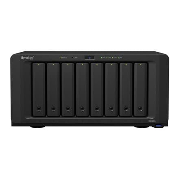 Synology | Tower NAS | DS1821+ | Up to 8 HDD/SSD Hot-Swap | AMD Ryzen | Ryzen V1500B Quad Core | Processor frequency 2.2 GHz | 4 GB | DDR4 Svart