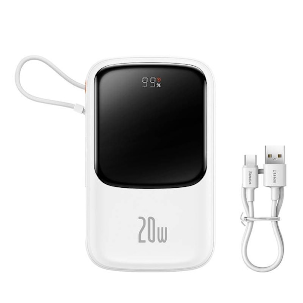 Baseus Qpow PRO Powerbank with cable USB-C / 2xUSB / 10000mAh / 20W