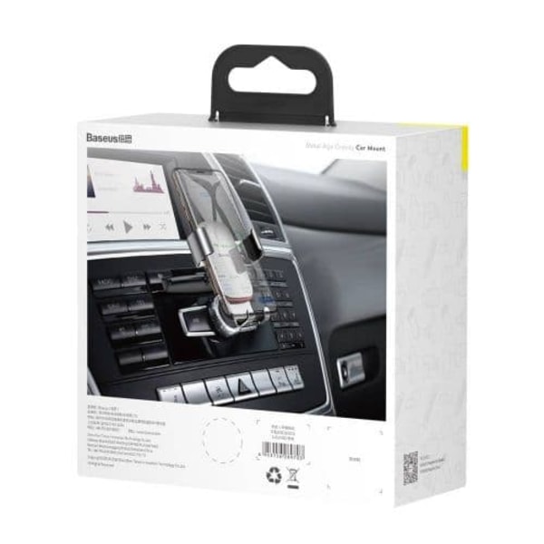 SUPORT AUTO Baseus Metal Age Gravity pt. SmartPhone, fixare in suport CD/DVD player auto, argintiu "SUYL-J0S" - 6953156291515