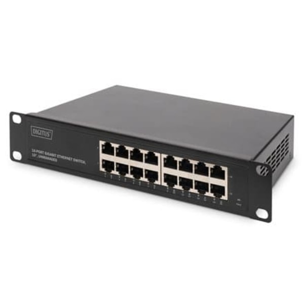 Digitus | 16-port Gigabit Ethernet Switch | DN-80115 | Unmanaged | Rackmountable | Power supply type Internal Sort