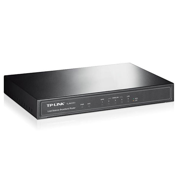 TL-R470T+V4.0 5-PORT-MULTI-WAN/RTR F SMALL BUEROS UNDTERNETCAFE musta
