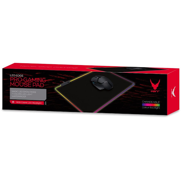 Omega mousepad Varr Pro LED, black (44888)