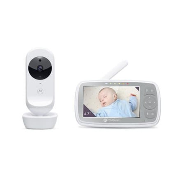 Motorola | Wi-Fi Video Baby Monitor | VM44 CONNECT 4.3" | 4.3" LCD colour display with 480 x 272px resolution; 2x digital zoom; Two-way talk; Room tem Hvit