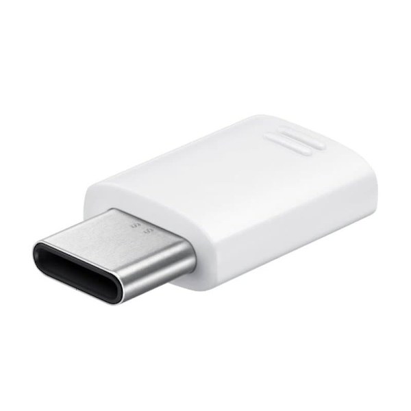 Adaptor USB smartphone Samsung, USB Type-C (T) la Micro-USB (M), alb, "EE-GN930BWEGWW" (timbru verde 0.08 lei)