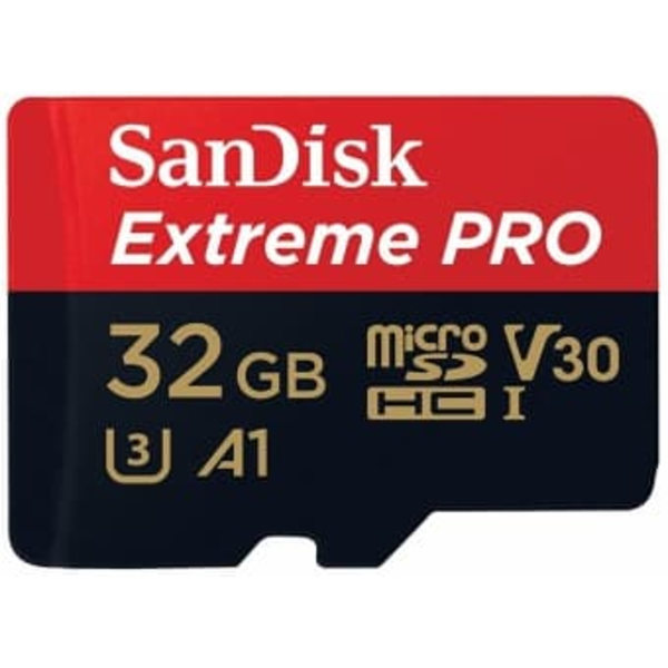SanDisk Extreme PRO microSDHC 32GB + SD Adapter + RescuePRO Deluxe 100MB/s A1 C10 V30 UHS-I U3
