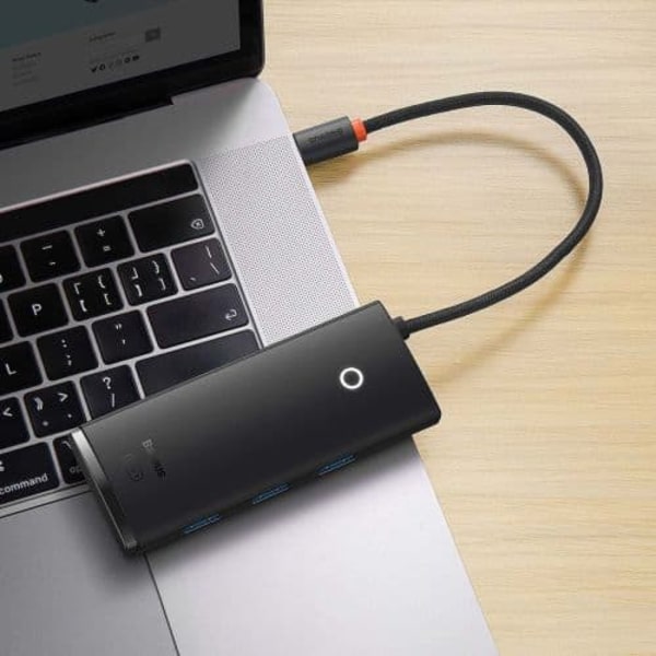 Baseus Lite Series Hub 5w1 USB-C to 3x USB 3.0 + USB-C + HDMI (black)