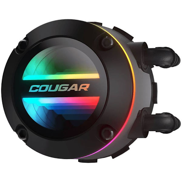 COUGAR Poseidon GT 360 AIO, 3x Cougar MHP 120mm 2000rpm PWM Fans, ARGB Lighting with Infinity Mirror, Rotatable Pump Head, ZrO₂ Pump Bearing, Intel LG
