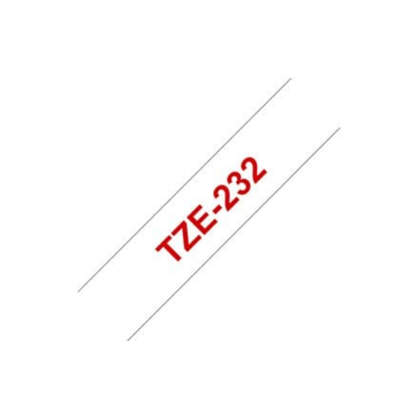 BROTHER P-Touch TZE-232 red on white 12mm