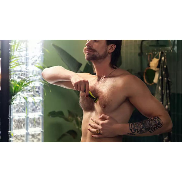 Philips | Face and Body Shaver | QP2834/20 OneBlade 360 | Operating time (max) 60 min | Wet & Dry | Lithium Ion | Black/Green
