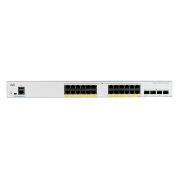 Catalyst 1000 24port GE, POE, 4x1G SFP "C1000-24P-4G-L" (timbru verde 2 lei) Grå
