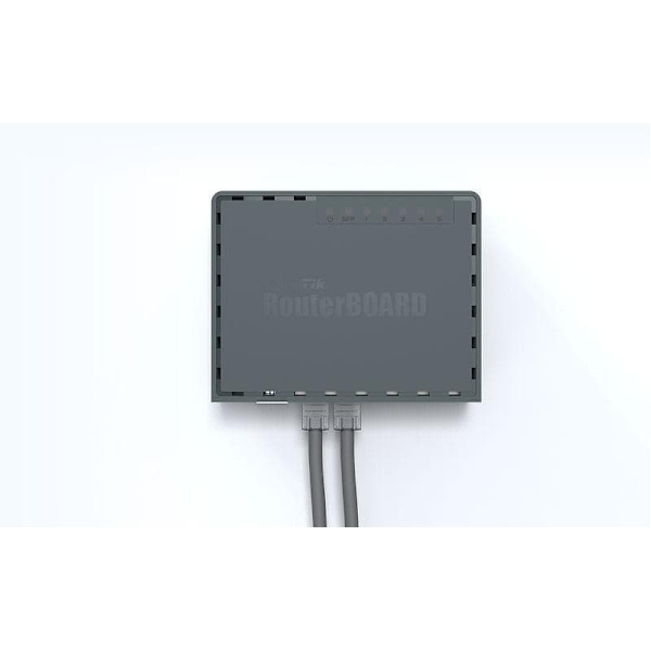 Mikrotik Wired Ethernet Router RB760iGS, hEX S, Dual Core 880MHz CPU, 256MB RAM, 16 MB (MicroSD), 5xGigabit LAN, 1xSFP, USB, IPsec hardware encryption