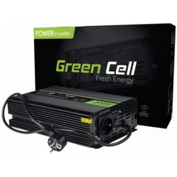 Green Cell INV07 power adapter/inverter Auto 300 W Black musta