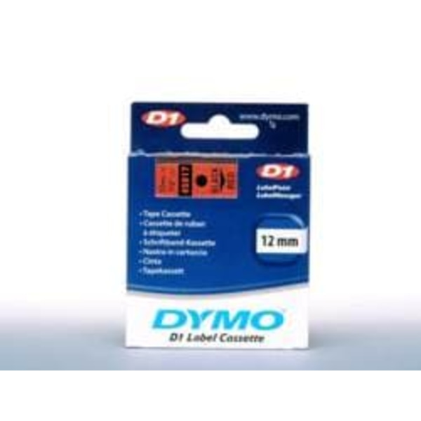 DYMO D1 Standard - Black on Red - 12mm