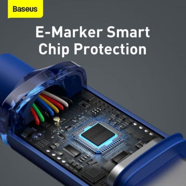 Baseus Type-C - Type-C Crystal Shine series fast charging data cable 100W 2m Blue (CAJY000703)