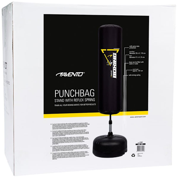 Fit boxing bag with base AVENTO 41BB ZWG 161cm