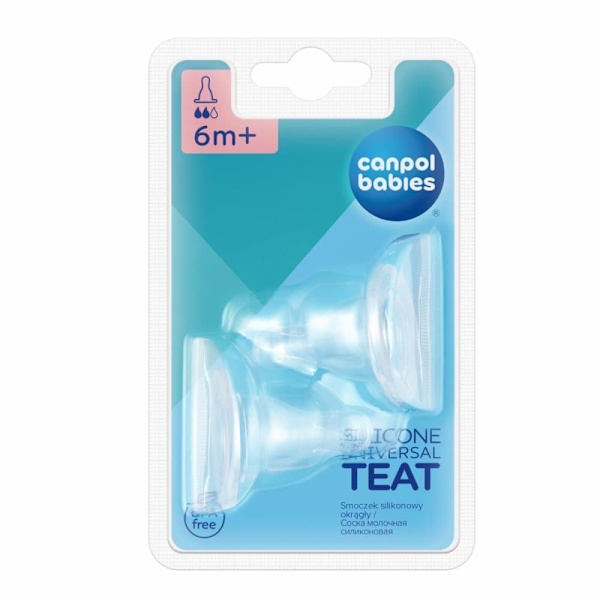 CANPOL BABIES teat silicone medium 6m+, 2pcs., 18/116