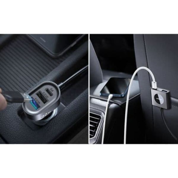 Joyroom Car Charger 5-in-1, C+C+U+U+U, QC 3.0, PD 3.0, FCP, AFC, 12V/24V, 72W, Black (JR-CL05)