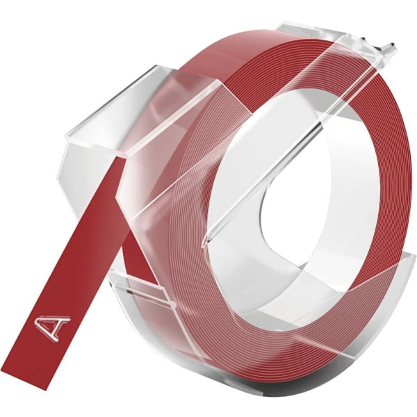 Dymo 3D label 9mm 3m Glossy, red