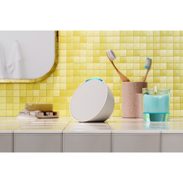Amazon smart speaker Echo Pop, glacier white