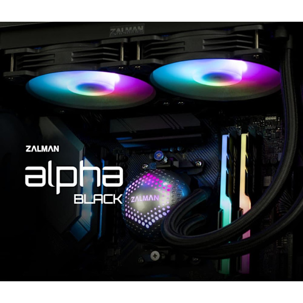 Zalman vodní chladič CPU ALPHA28 White/ 2 x 140 mm / PWM / ARGB / bílý