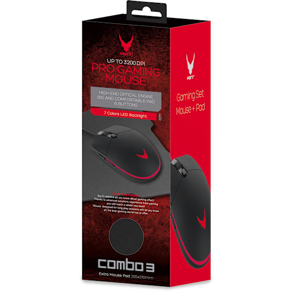 Omega mouse Varr Gaming + mouse pad (45195)