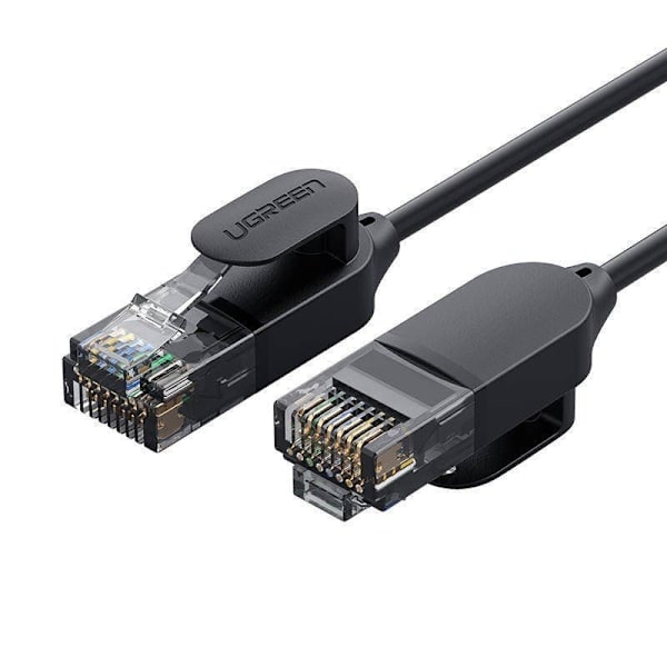 PATCH CORD UTP Ugreen Cat6A, "NW122" fire din cupru, tiny cable, viteza maxima 10 Gbps, 1m, negru "70332" (timbru verde 0.18 lei) - 6957303873326