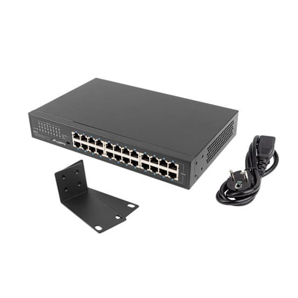Lanberg Switch RSGE-24 Rack 19"  (24-port, 1Gb) Sort