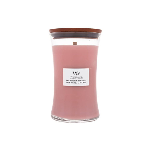 WoodWick Large Hourglass Candles Scented Candle Pressed Blooms & Patchouli 610 g