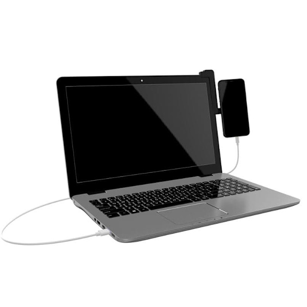 Tellur Phone Holder Magnetic, Laptop Display Mount, MDM, black Sort