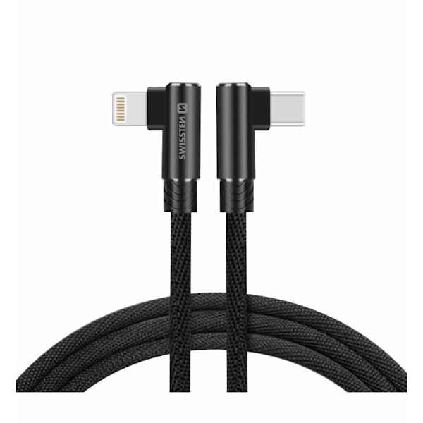 Swissten L Type Textile Universal Quick Charge 3.1 USB-C to Lightning Data and Charging Cable 1.2m