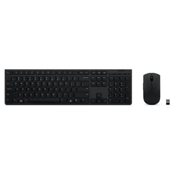 Lenovo | Professional Wireless Rechargeable Combo Keyboard and Mouse | Keyboard and Mouse Set | Wireless | Mouse included | Nordic | Bluetooth | Grey Grå