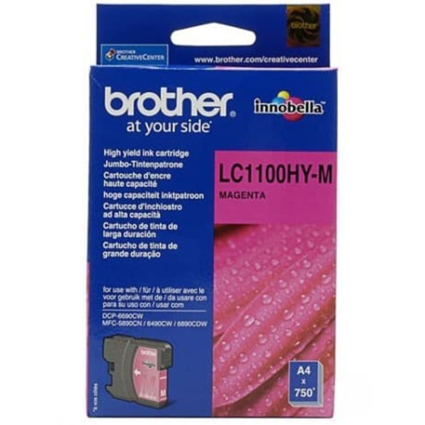 BROTHER LC-1100 ink cartridge magenta high capacity 16ml 750 pages 1-pack