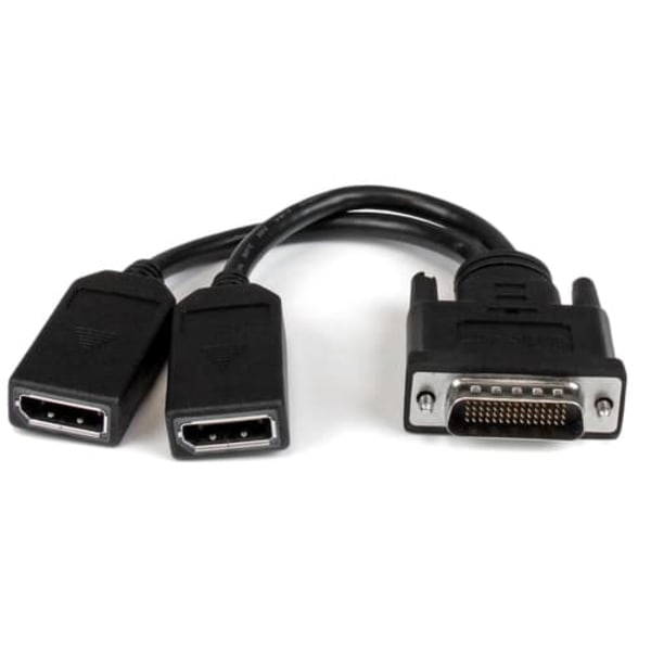StarTech.com DMS-59 to DisplayPort - 8in - DMS 59 to 2x DP - Y Cable - DMS-59 Adapter - DisplayPort Splitter Cable - LFH Cable (DMSDPDP1) - display sp