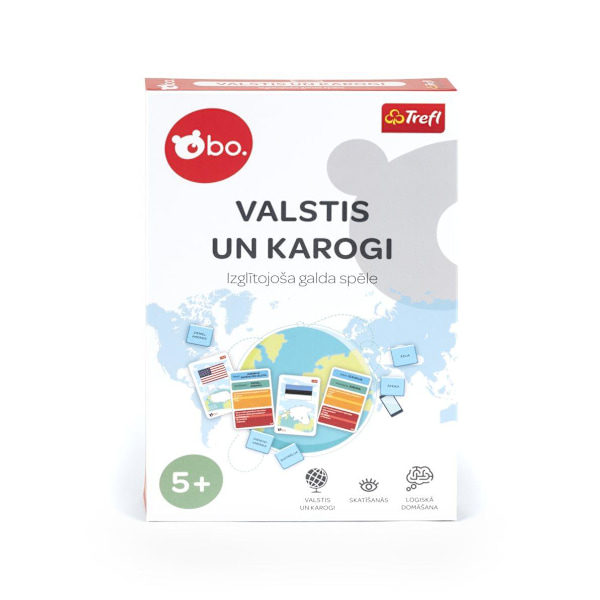 bo. Educational board game "Countries and flags" (In Latvian lang.)