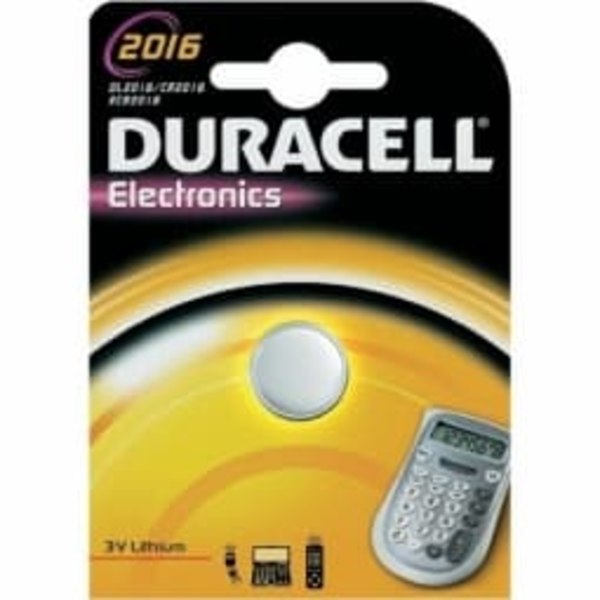 Duracell CR2016 Lithium 3V Tablet Battery