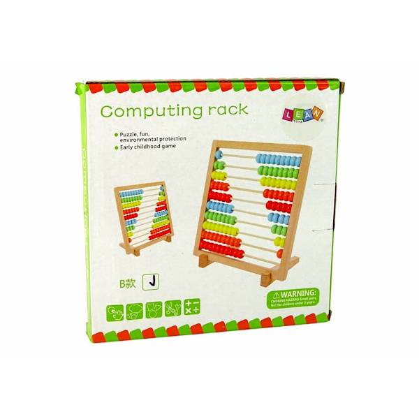 School abacus wooden colorful beads
