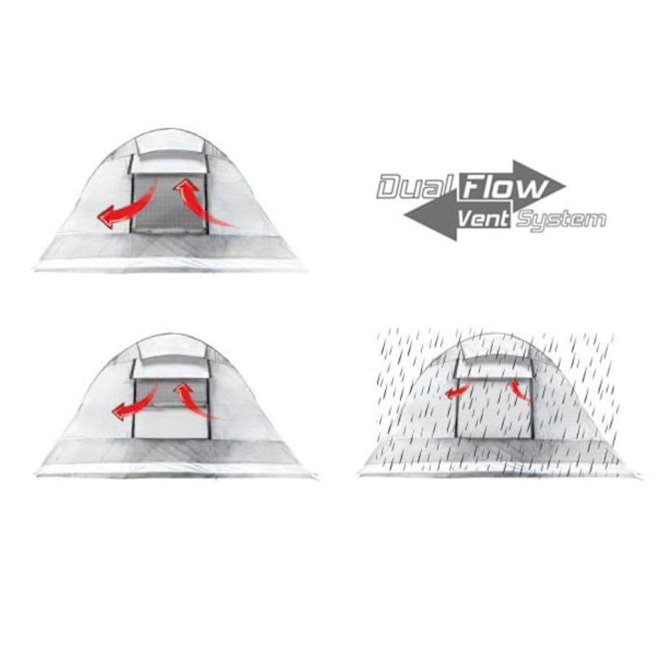 High Peak Santiago 5.0 Green, Grey Vis-a-vis tent 11802