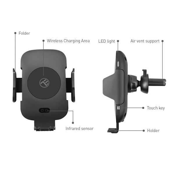 Incarcator wireless auto Tellur, negru